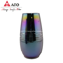 Vase en verre d&#39;originalité avec vase en verre multicolore électroplate